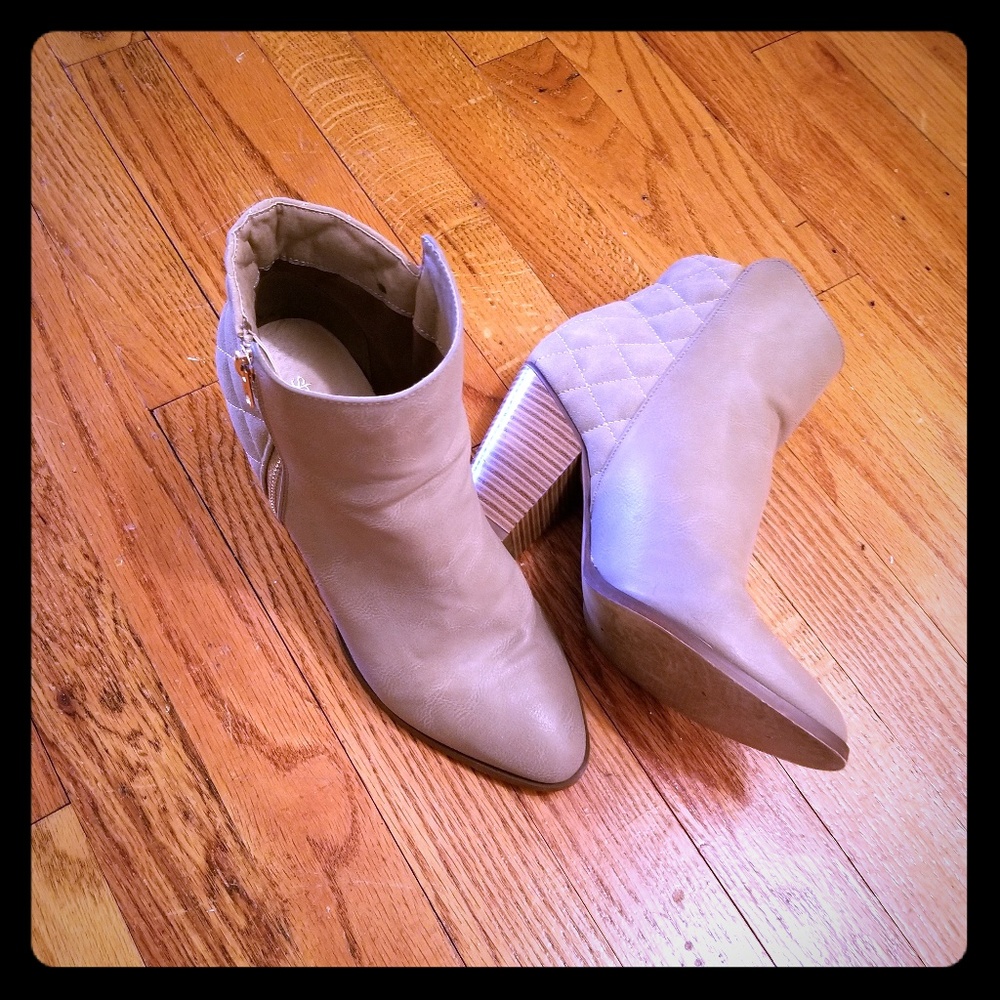 Tan booties